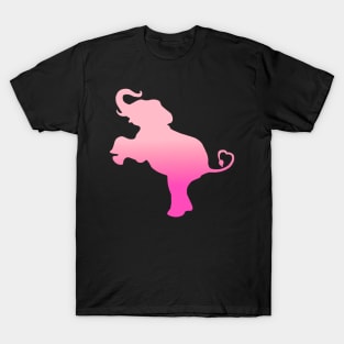 Pink Ombre Elephant Love T-Shirt